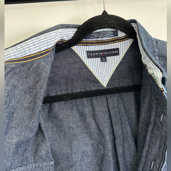 Tommy Hilfiger Long Sleeve Denim Shirt Men’s Medium - Picture 3 of 5